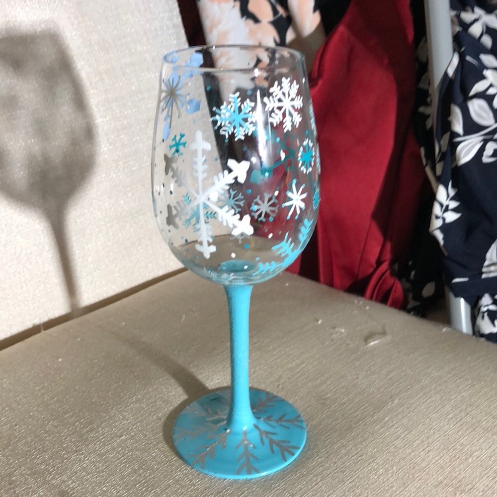 Lolita hand painted wine glass